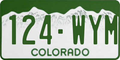 CO license plate 124WYM