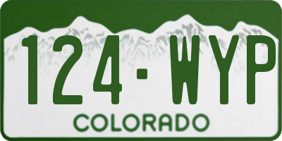 CO license plate 124WYP