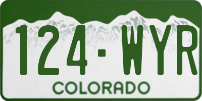 CO license plate 124WYR