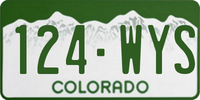 CO license plate 124WYS
