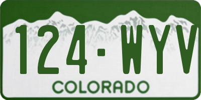 CO license plate 124WYV