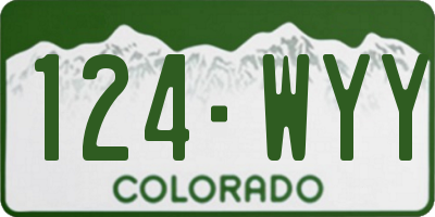 CO license plate 124WYY