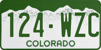 CO license plate 124WZC