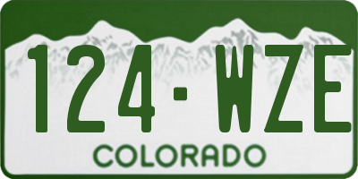CO license plate 124WZE