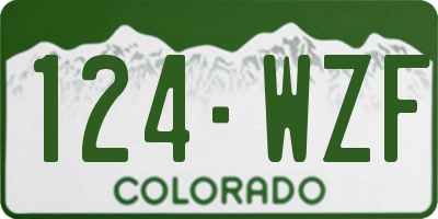CO license plate 124WZF