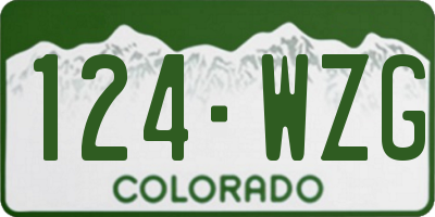 CO license plate 124WZG