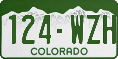 CO license plate 124WZH