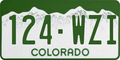 CO license plate 124WZI
