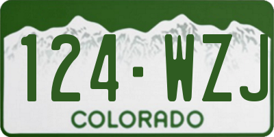 CO license plate 124WZJ