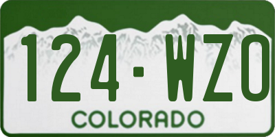 CO license plate 124WZO