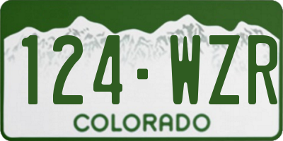CO license plate 124WZR