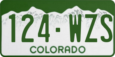 CO license plate 124WZS