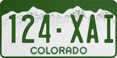 CO license plate 124XAI