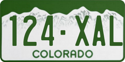 CO license plate 124XAL