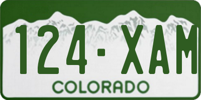 CO license plate 124XAM