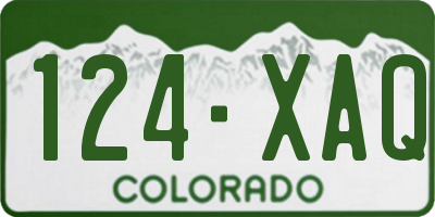 CO license plate 124XAQ