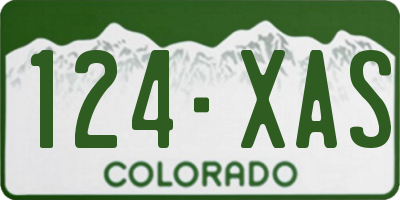 CO license plate 124XAS