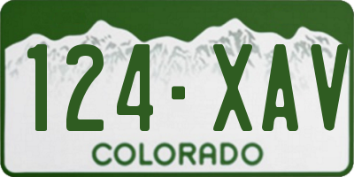 CO license plate 124XAV