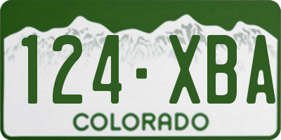 CO license plate 124XBA