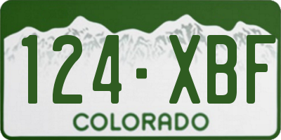 CO license plate 124XBF