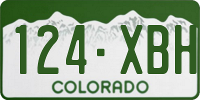 CO license plate 124XBH