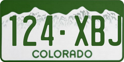 CO license plate 124XBJ