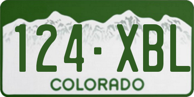 CO license plate 124XBL