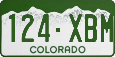 CO license plate 124XBM