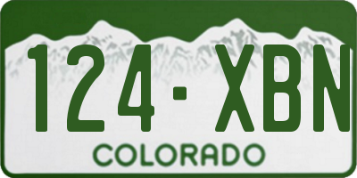 CO license plate 124XBN