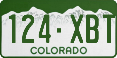 CO license plate 124XBT