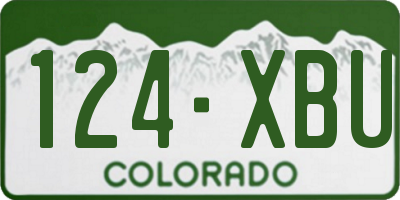 CO license plate 124XBU