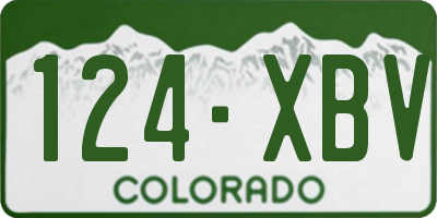 CO license plate 124XBV