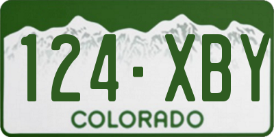 CO license plate 124XBY