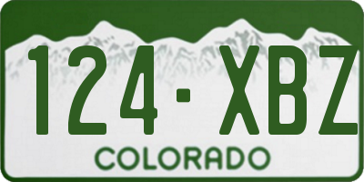 CO license plate 124XBZ