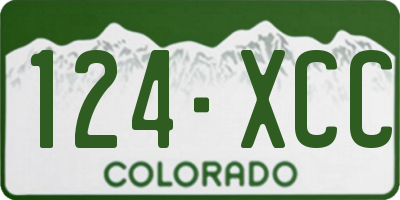 CO license plate 124XCC
