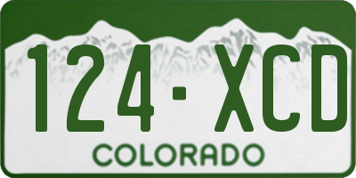 CO license plate 124XCD