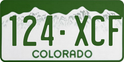 CO license plate 124XCF