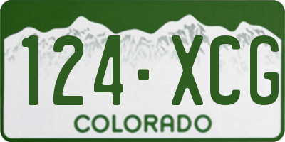 CO license plate 124XCG