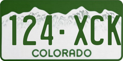 CO license plate 124XCK