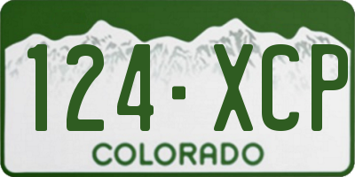 CO license plate 124XCP