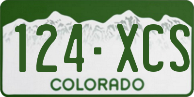 CO license plate 124XCS