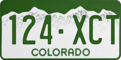 CO license plate 124XCT
