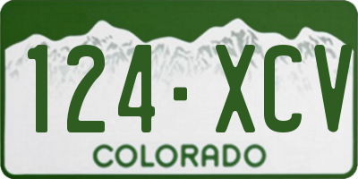 CO license plate 124XCV