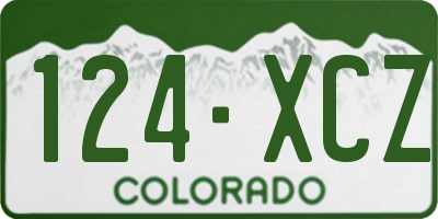 CO license plate 124XCZ