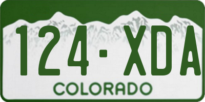 CO license plate 124XDA