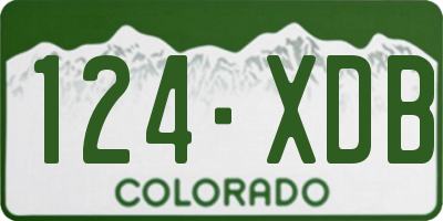 CO license plate 124XDB