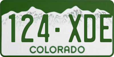 CO license plate 124XDE