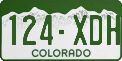 CO license plate 124XDH