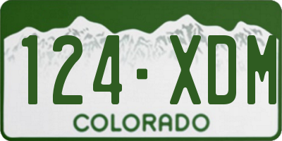 CO license plate 124XDM