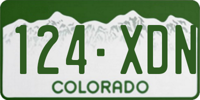 CO license plate 124XDN